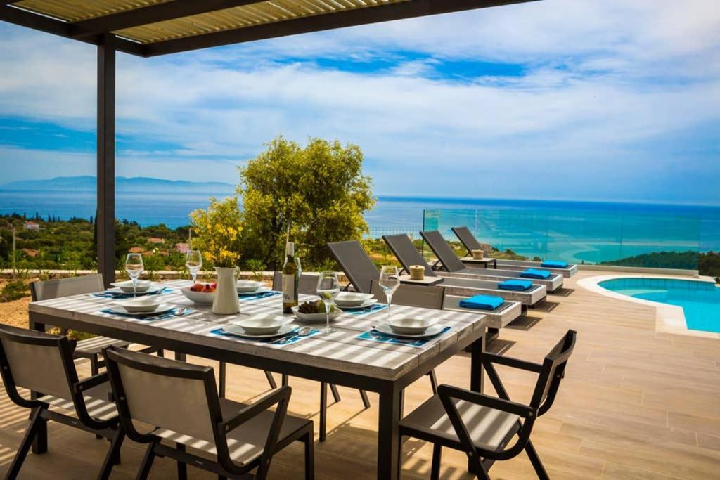 Livathos  New Villa Blue With Private Pool At Trapezaki מראה חיצוני תמונה