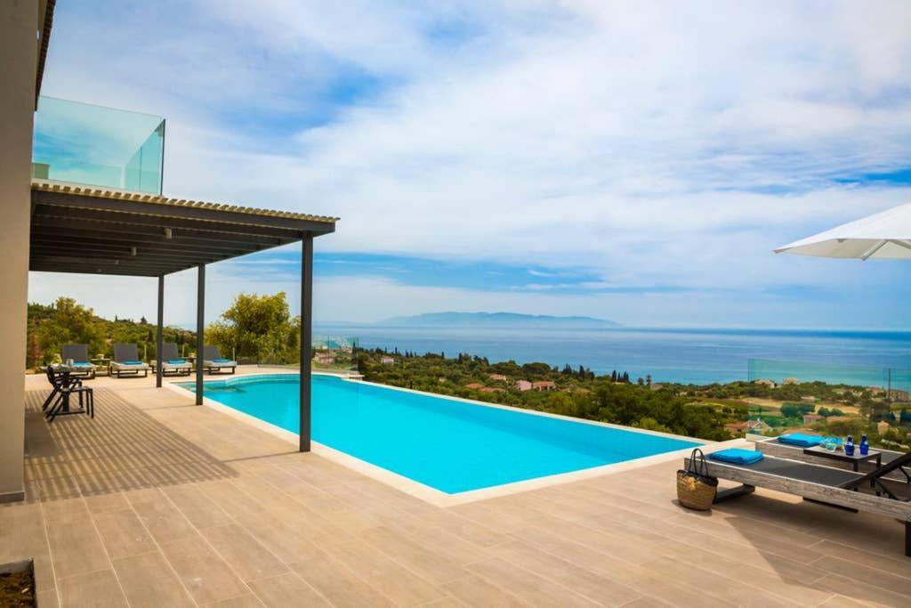 Livathos  New Villa Blue With Private Pool At Trapezaki מראה חיצוני תמונה