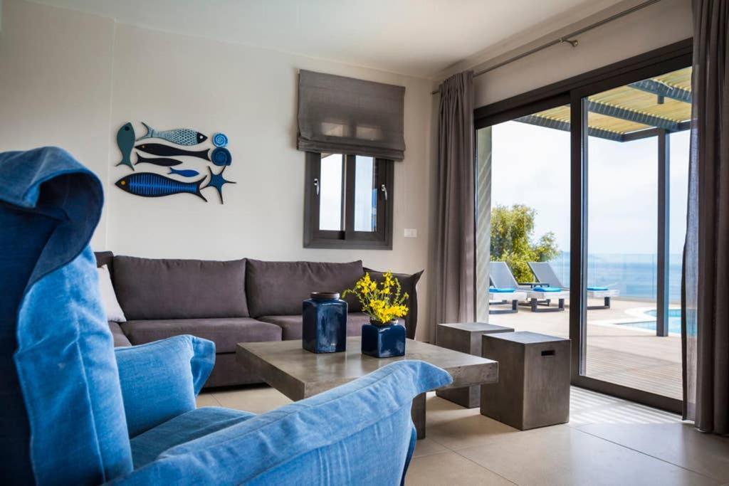Livathos  New Villa Blue With Private Pool At Trapezaki מראה חיצוני תמונה