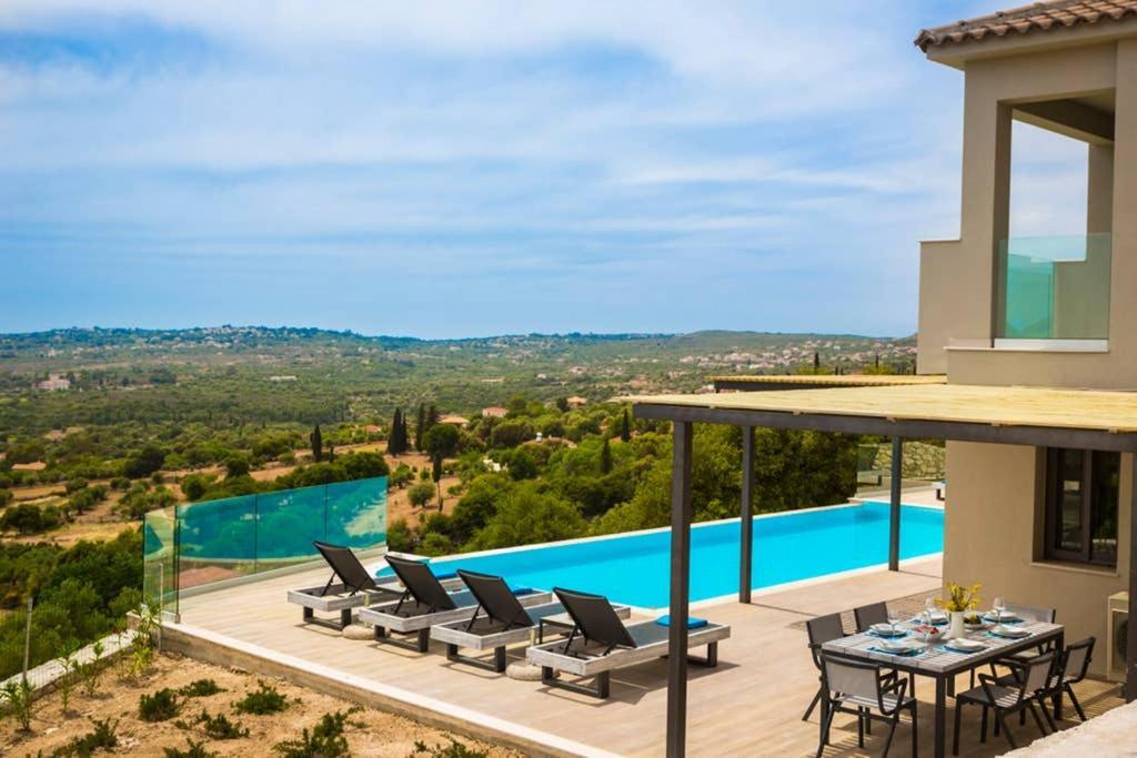 Livathos  New Villa Blue With Private Pool At Trapezaki מראה חיצוני תמונה